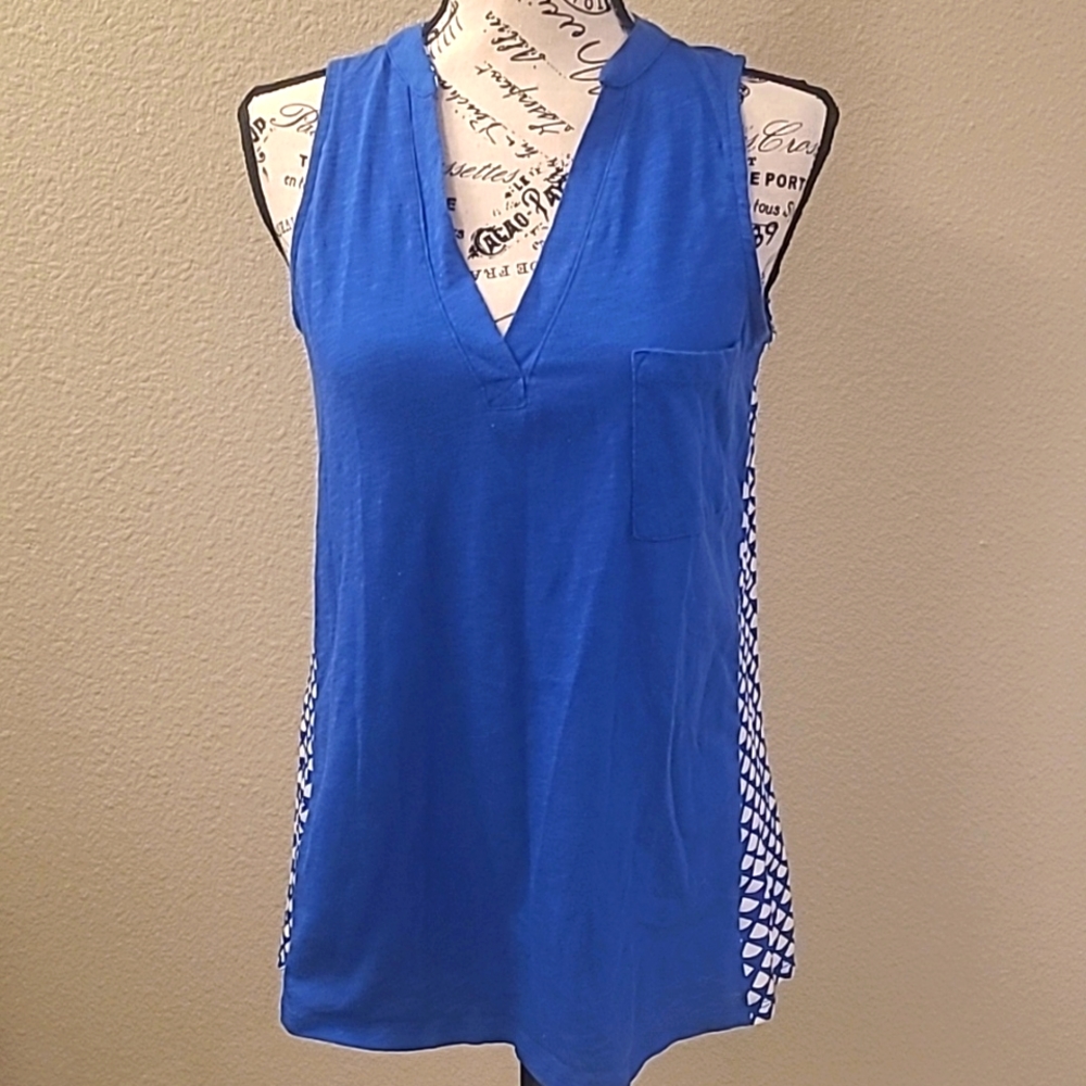 PORRIDGE Blue Top Size S Anthropologie